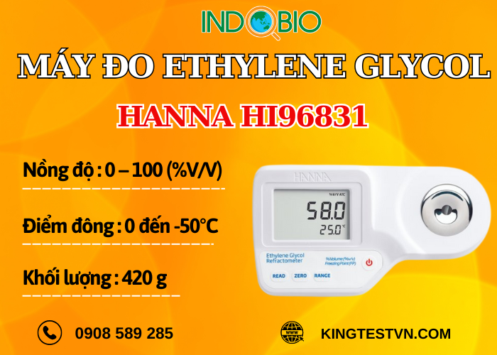 Khúc xạ kế đo Ethylene Glycol Hanna HI96831